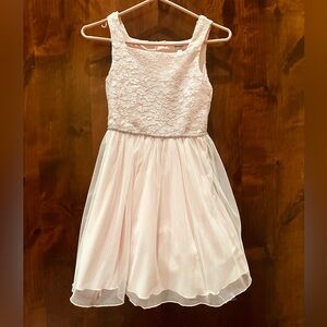 Speechless Lace Bodice Tulle Party Dress - Pale Pink